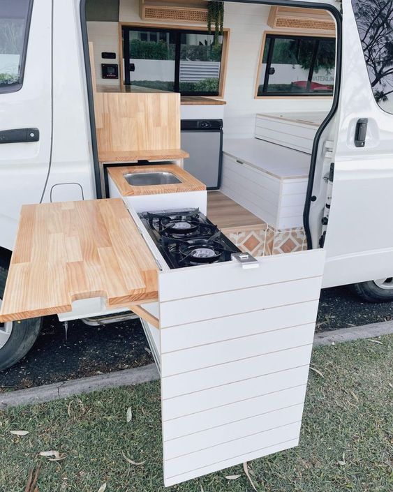 cocina al aire libre del gabinete de rv2