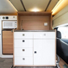 Gabinete multifunción personalizado para RV, muebles de aluminio para RV, gabinete blanco para autocaravana