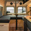Sofá cama personalizado multifuncional para RV, almacenamiento de aluminio, furgoneta velocista, autocaravana, cama personalizada 